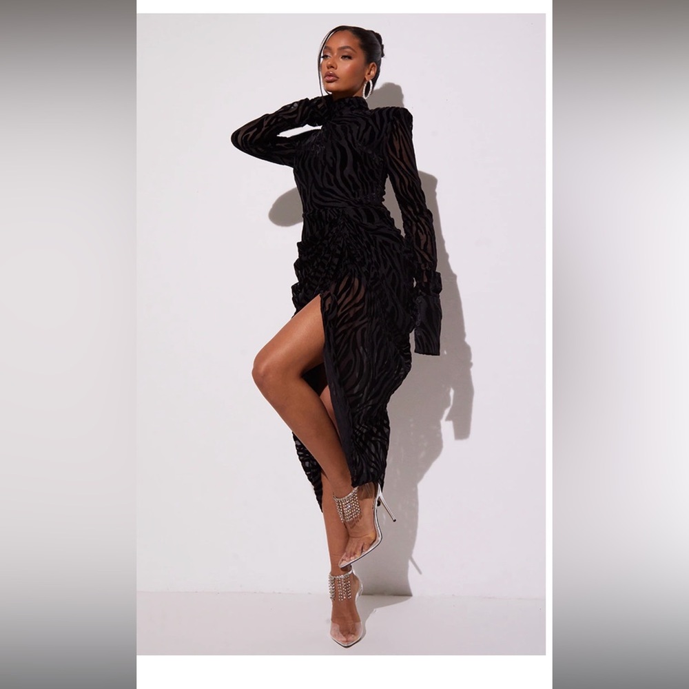 Long sleeve black dress